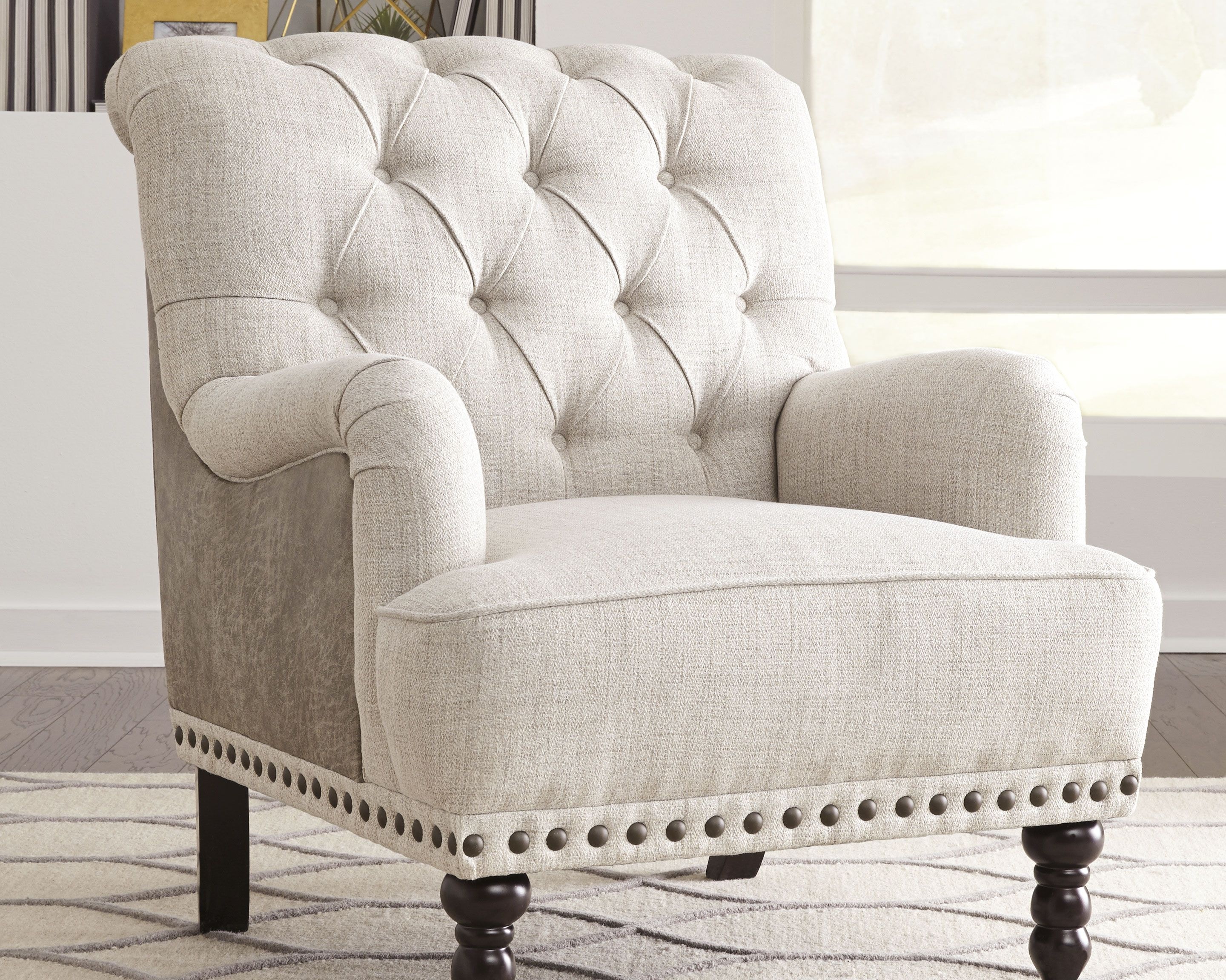 tartonelle ivory accent chair