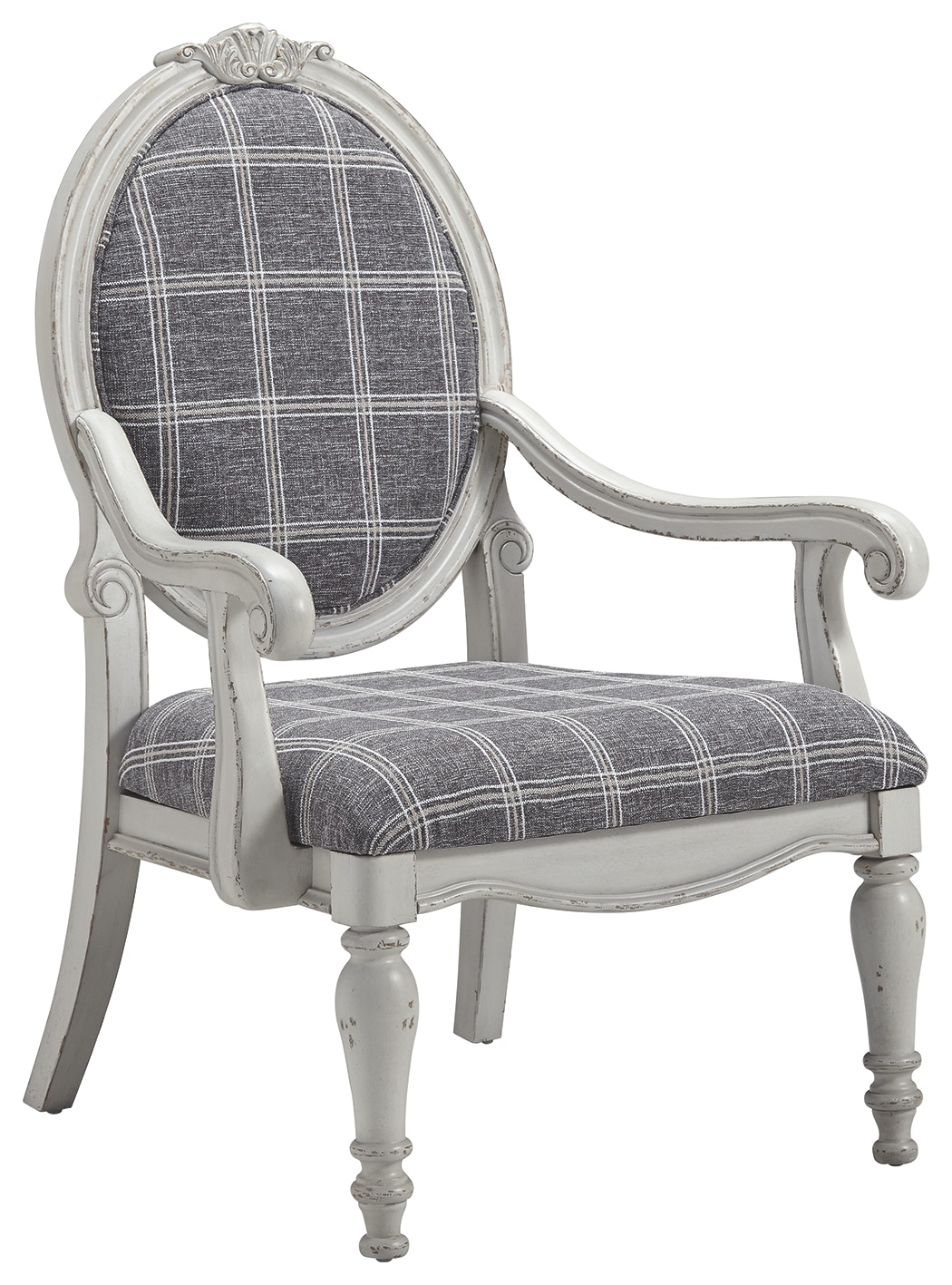 ashley furniture plaid chair