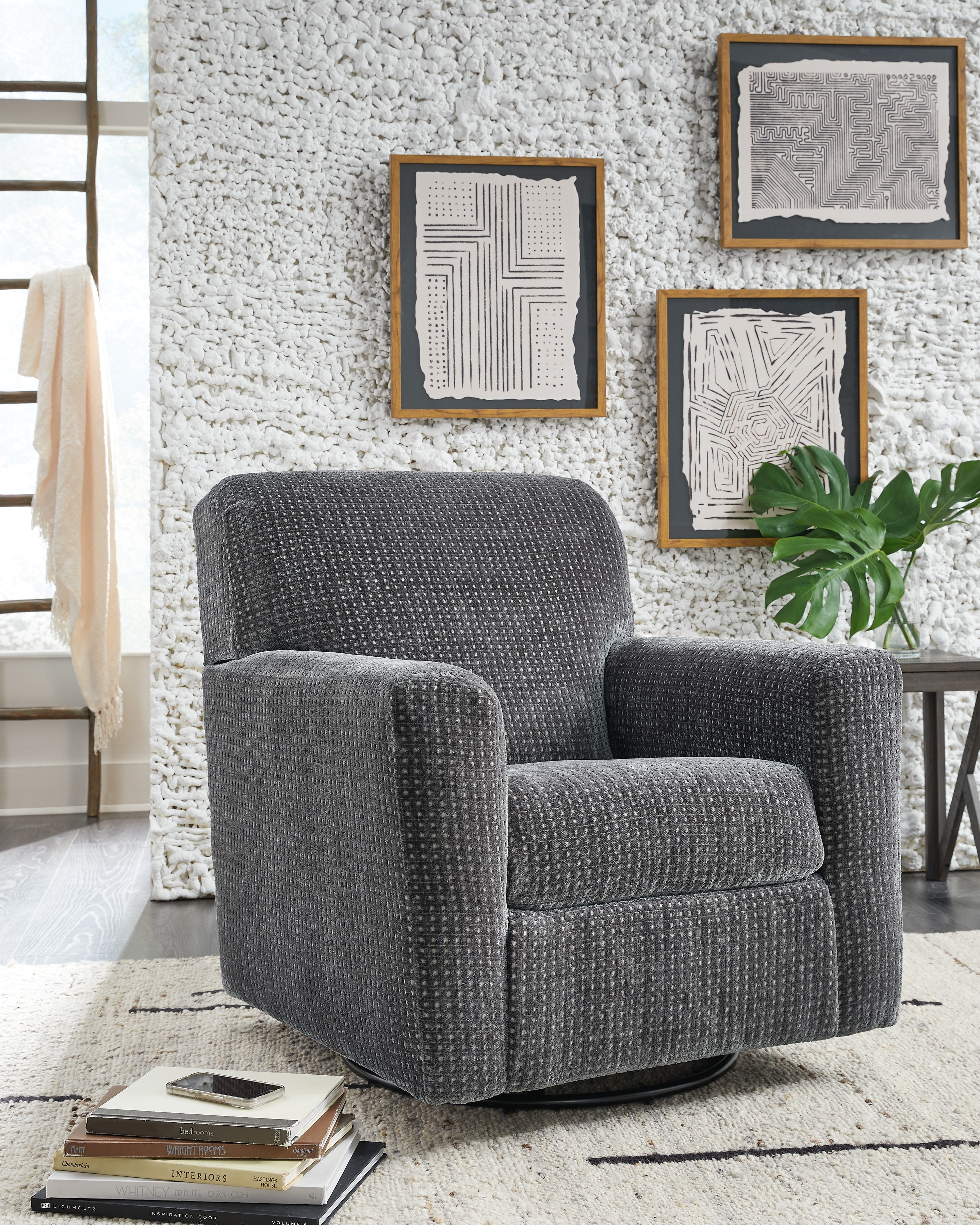 Signature Design by Ashley Living Room Herstow Swivel Glider Accent ...