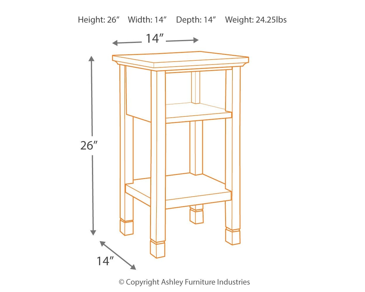 ashley marnville accent table