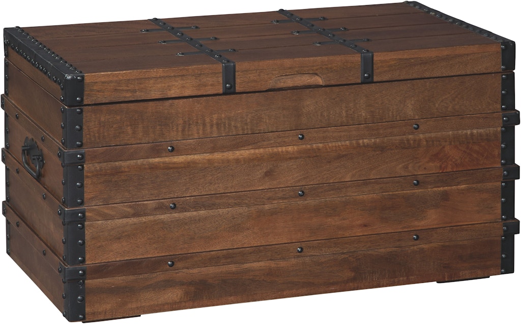 Large Wooden Storage Trunk