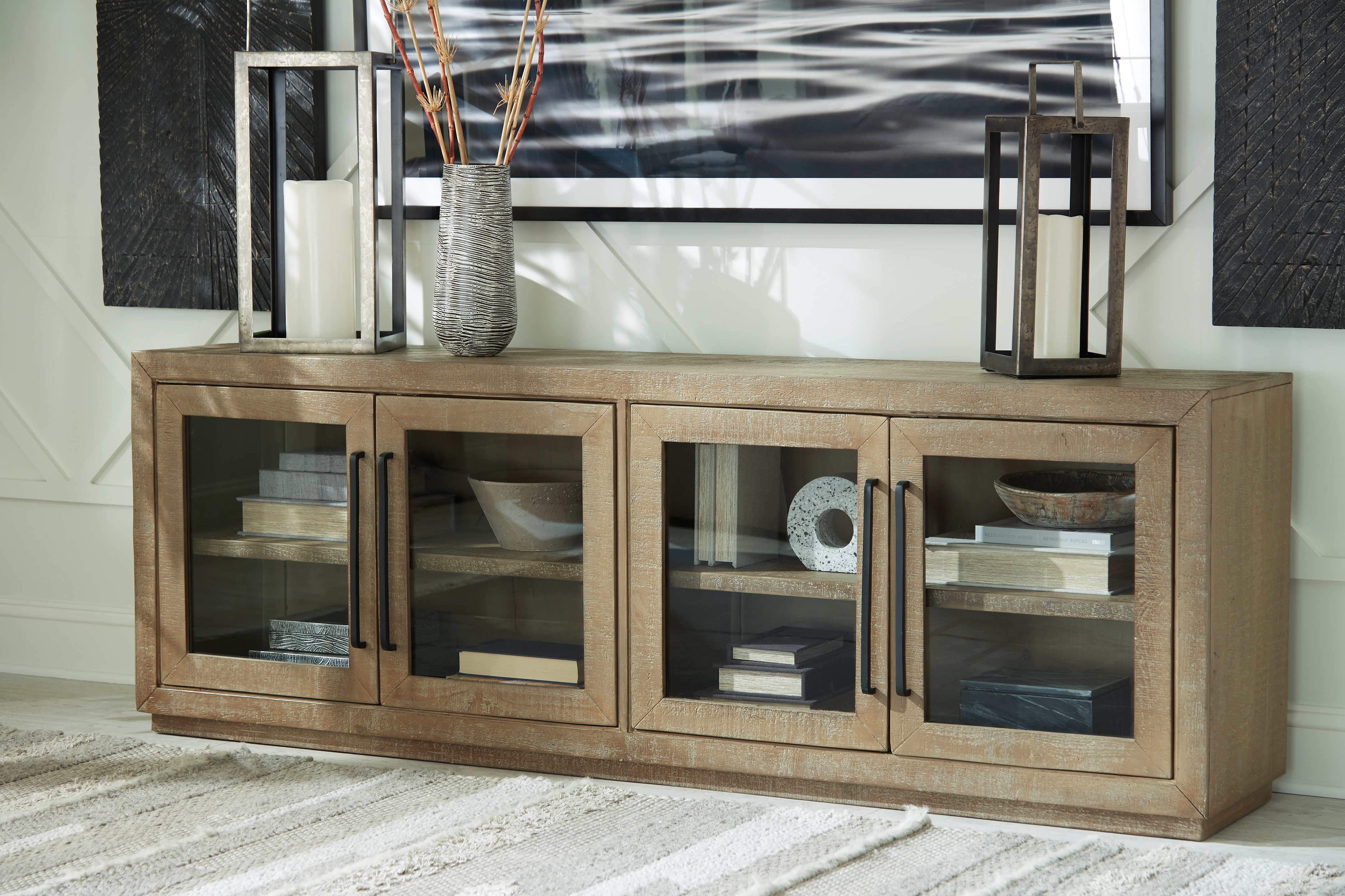 Signature Design by Ashley Living Room Waltleigh Accent Cabinet A4000473 iFurnish Frisco
