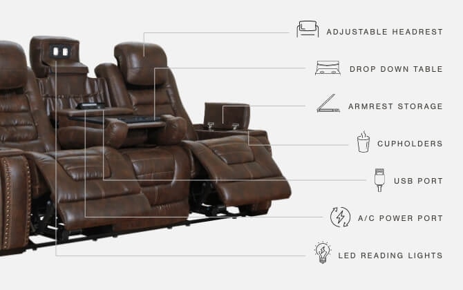 ashley game zone power recliner