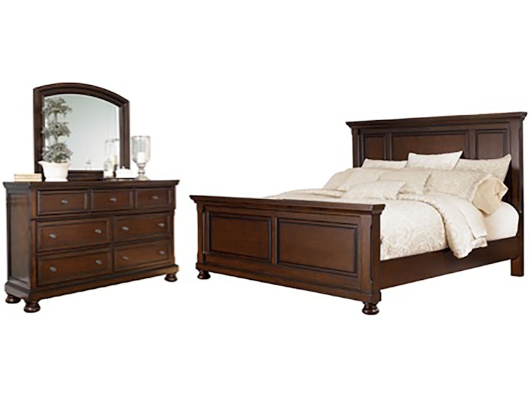 Millennium Porter King Panel Bed, Dresser and Mirror B697B34