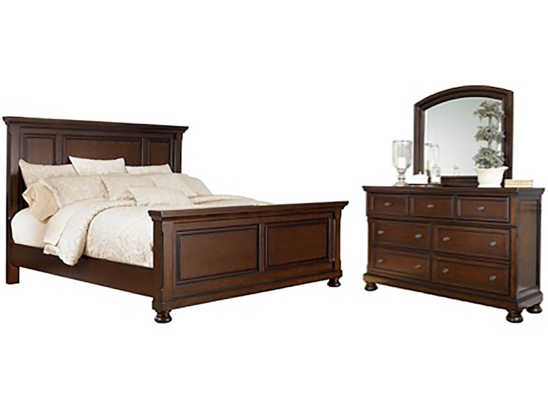 Millennium Porter Queen Panel Bed, Dresser and Mirror B697B3