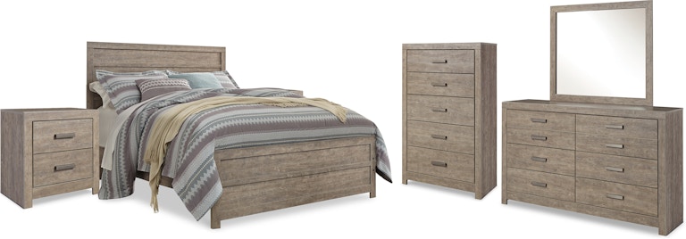 Signature Design by Ashley Culverbach Queen Panel Bed, Dresser, Mirror, Chest and 2 Nightstands B070B20