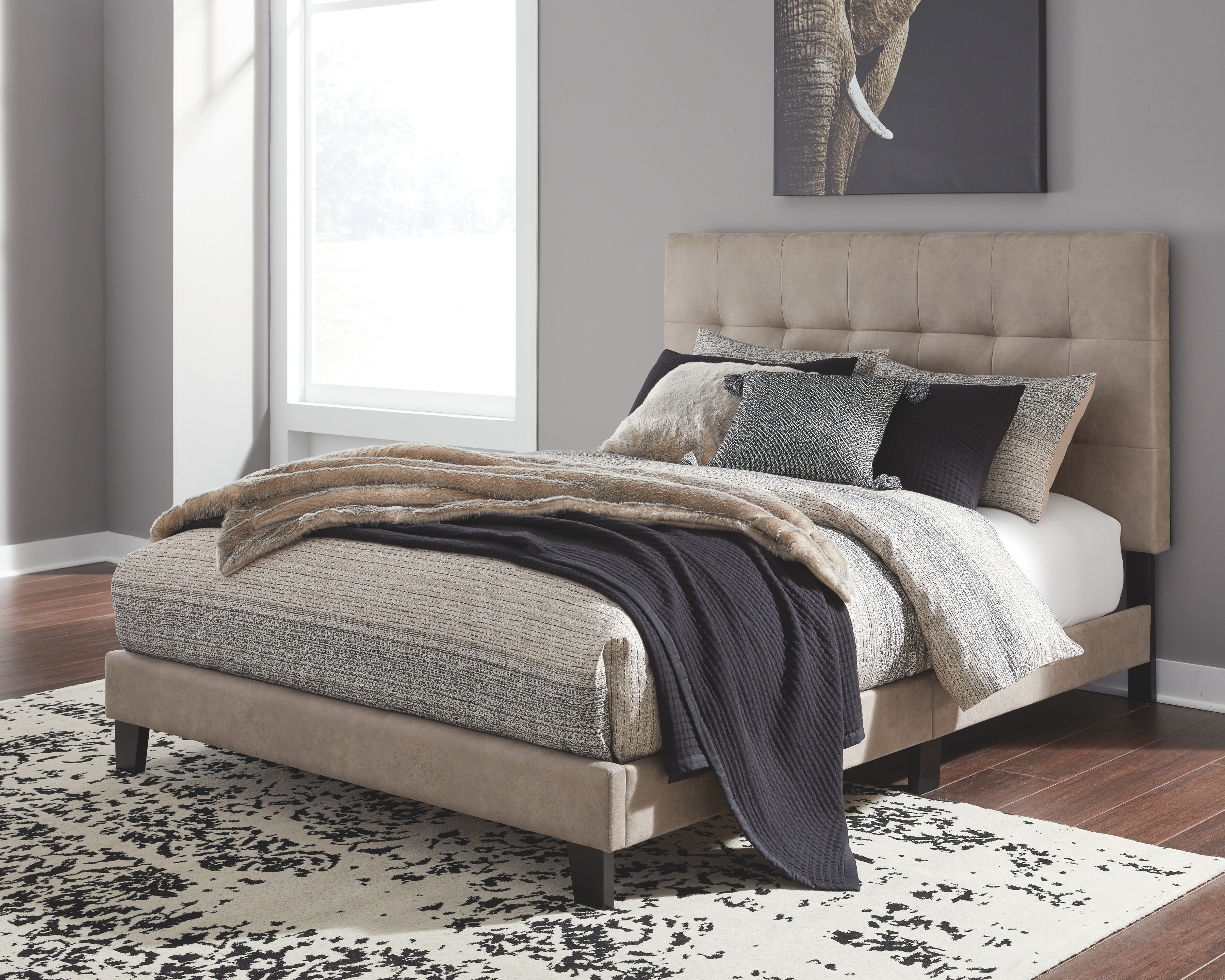 Signature Design By Ashley Bedroom Adelloni King Upholstered Bed B080 ...