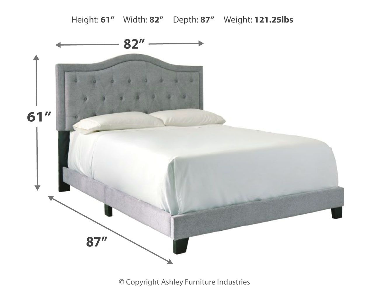 Signature Design By Ashley Bedroom Jerary King Upholstered Bed B090-382 ...