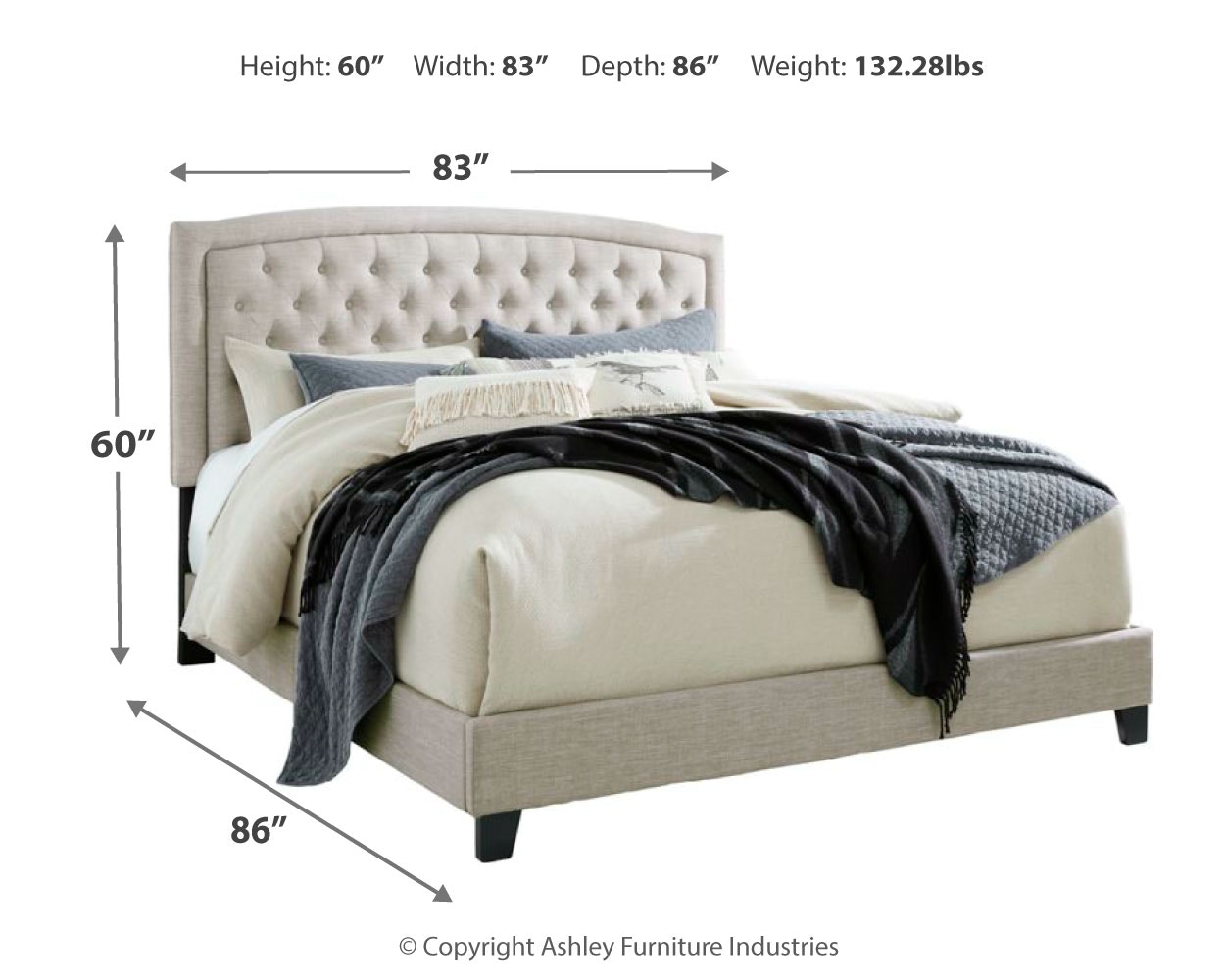 Ashley Jerary Jerary King Upholstered Bed B090782 Portland, OR Key