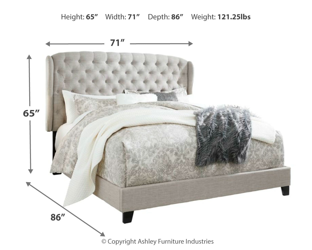 Signature Design By Ashley Bedroom Jerary Queen Upholstered Bed