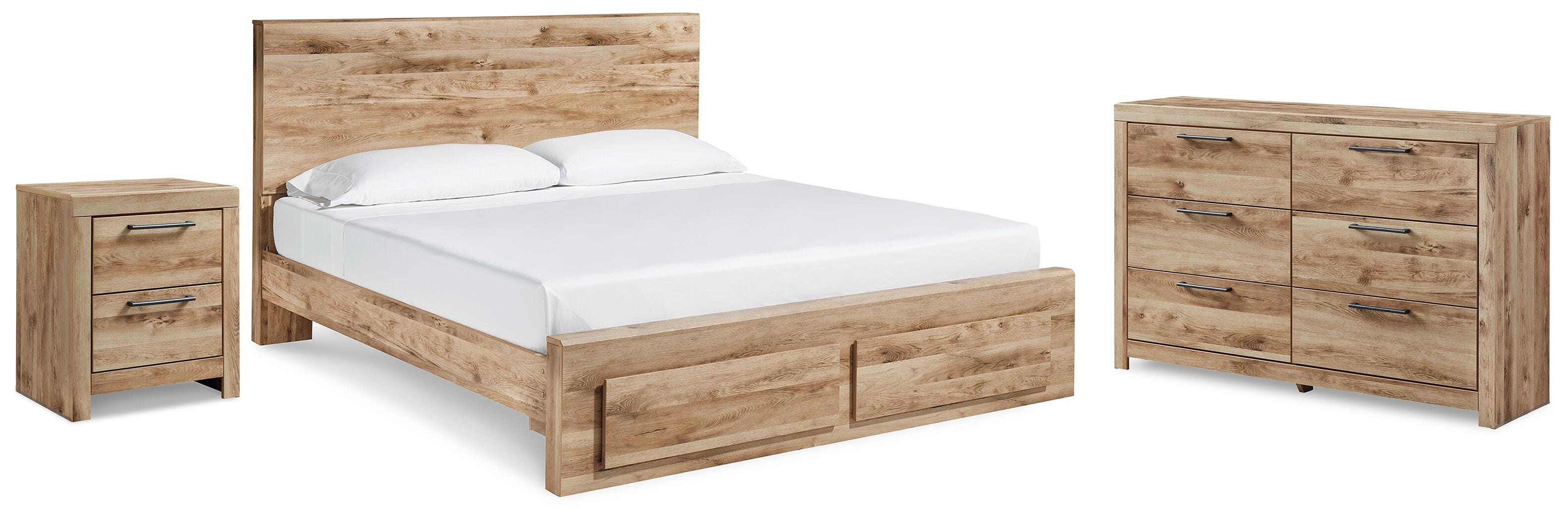 Signature Design by Ashley Hyanna King Panel Storage Bed with Dresser and Nightstand B1050B18
