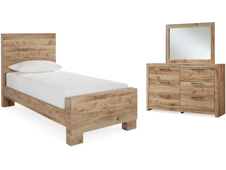 Signature Design by Ashley Hyanna Twin Panel Bed, Dresser and Mirror B1050B22