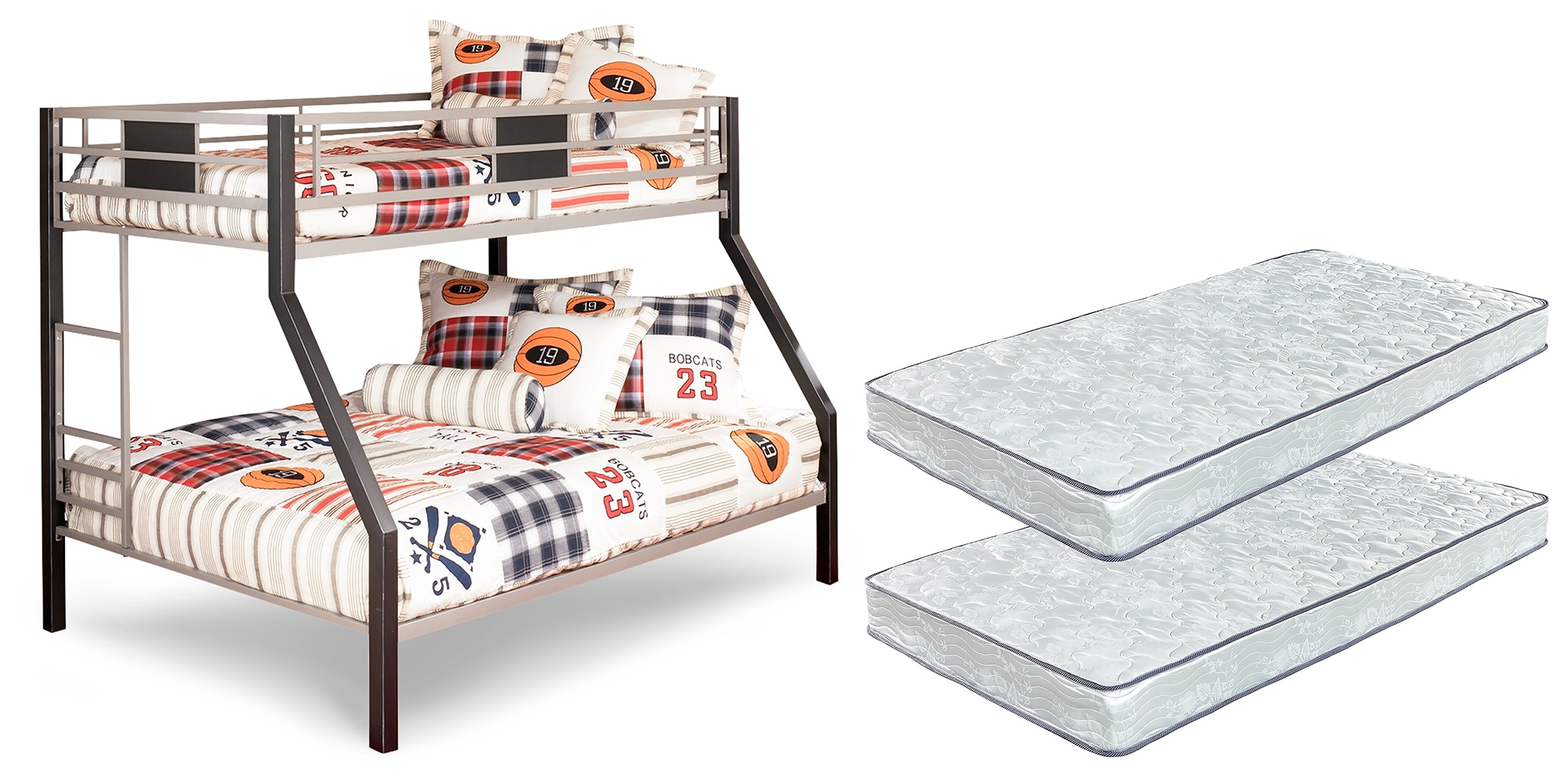 Twin over full bunk deals bed mattress set