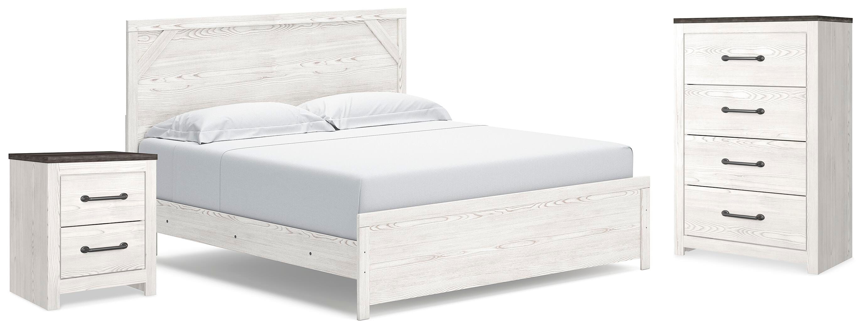 Signature Design by Ashley Gerridan King Panel Bed, Chest and Nightstand B1190B35