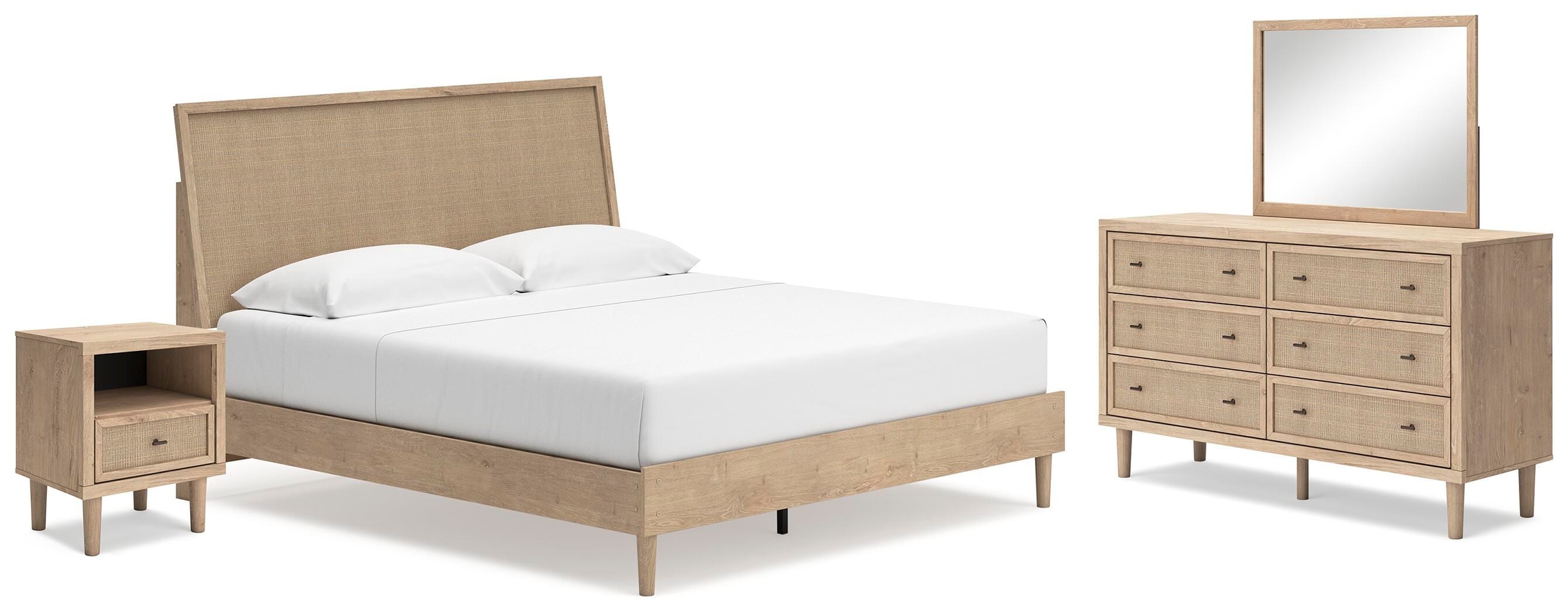 Signature Design by Ashley Cielden King Panel Bed, Dresser, Mirror and Nightstand B1199B17