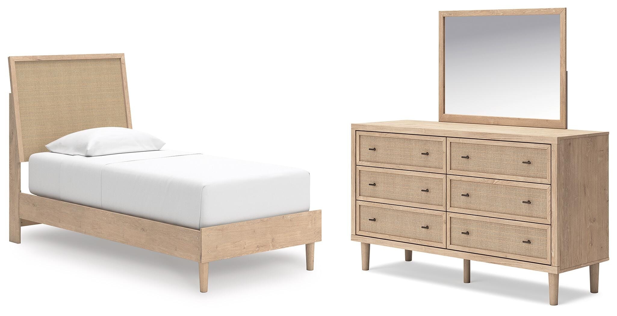 Signature Design by Ashley Cielden Twin Panel Bed, Dresser and Mirror B1199B19