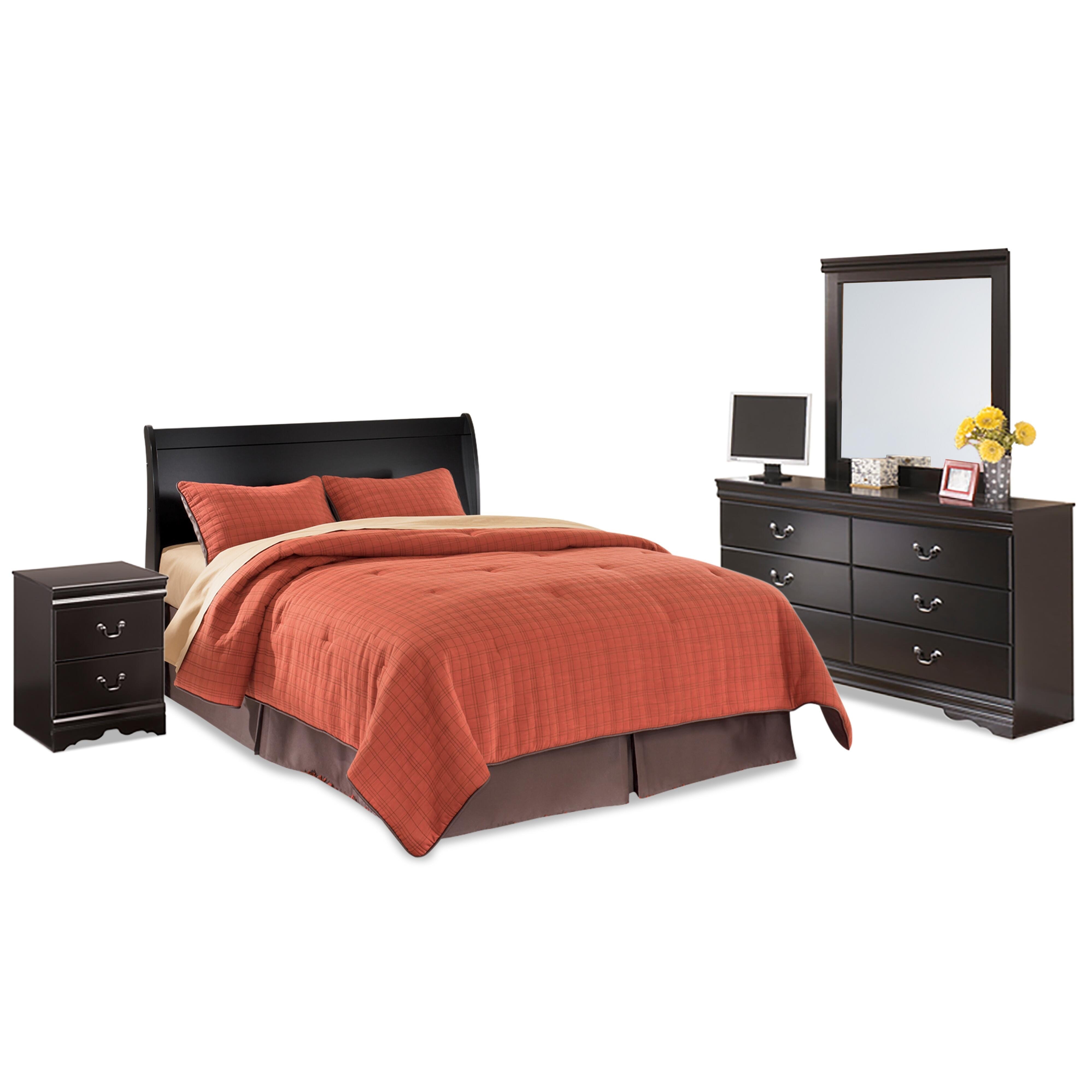  Huey Vineyard Queen Sleigh Headboard, Dresser, Mirror and Nightstand 