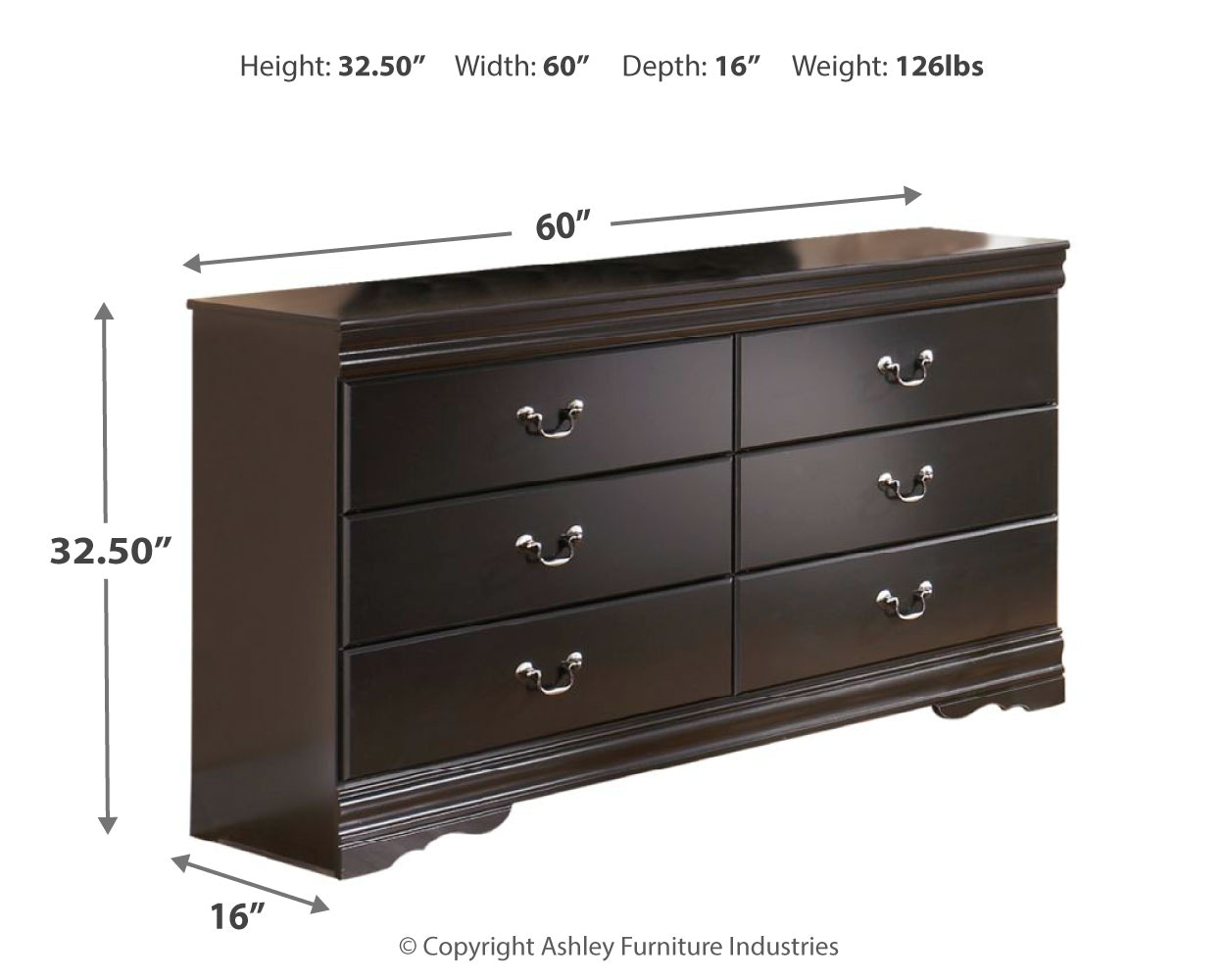 Signature Design By Ashley Bedroom Huey Vineyard Dresser B128-31 ...