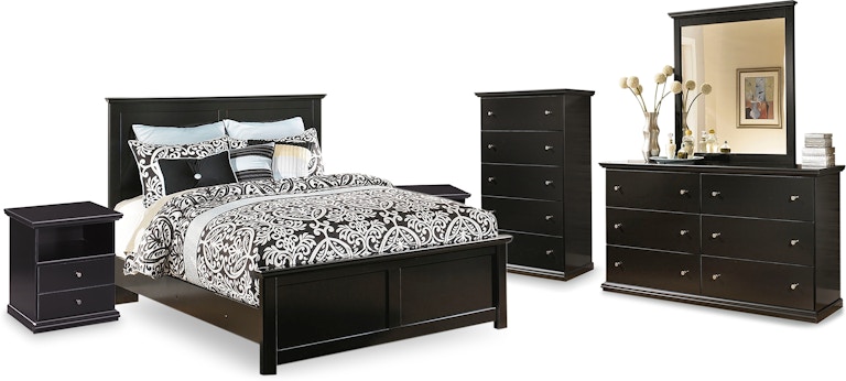 Signature Design by Ashley Maribel Queen Panel Bed, Dresser, Mirror, Chest and 2 Nightstands B138B34