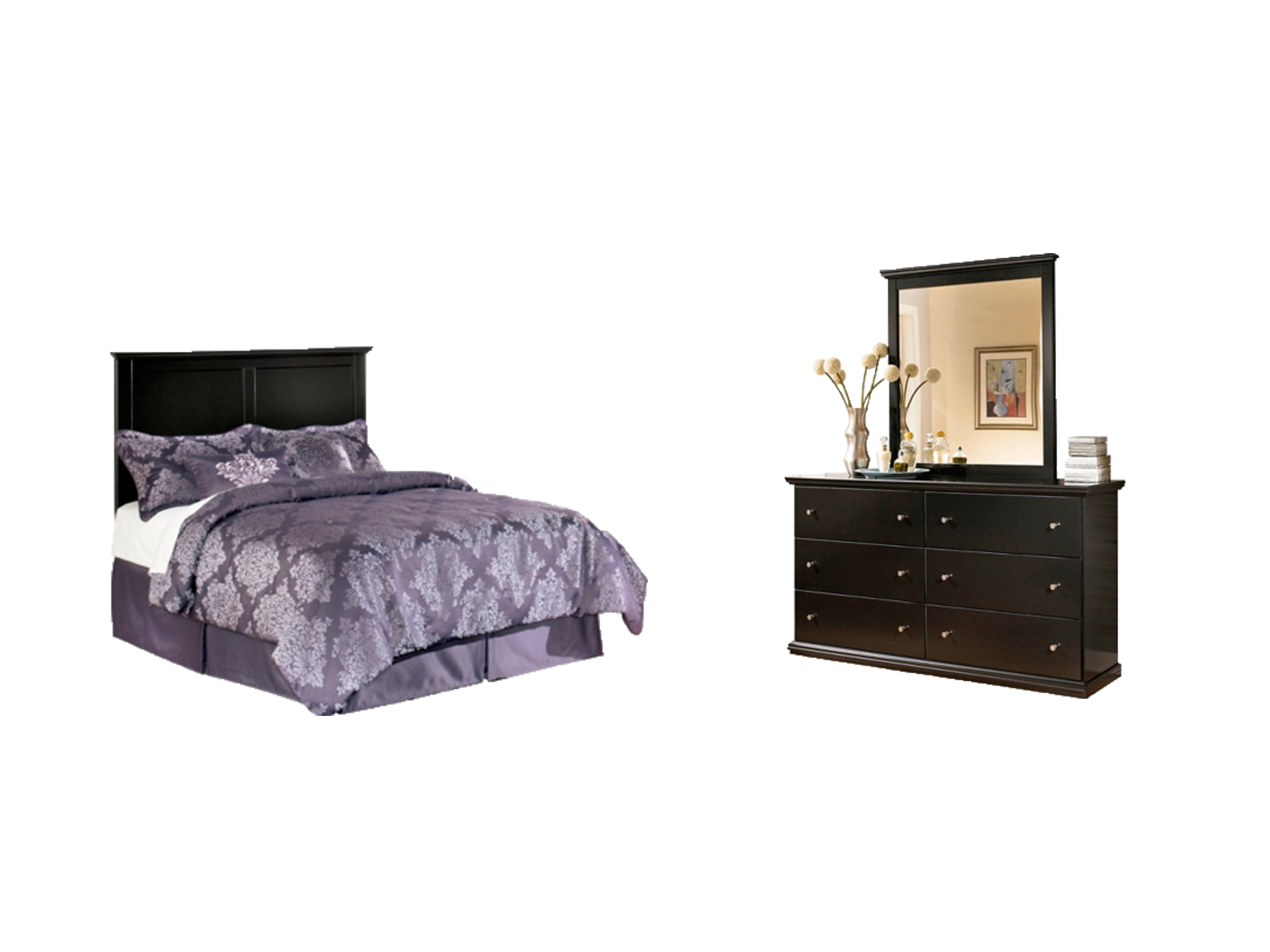 Boulevard Bedroom Maribel Full Panel Headboard Dresser and Mirror B138B44 Home Rooms Furniture