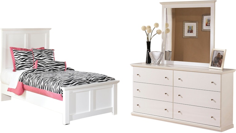 Signature Design by Ashley Bostwick Shoals Twin Panel Bed, Dresser and Mirror B139B7