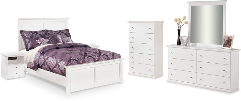 Signature Design by Ashley Bostwick Shoals Full Panel Bed, Dresser, Mirror, Chest, and 2 Nightstands B139B30
