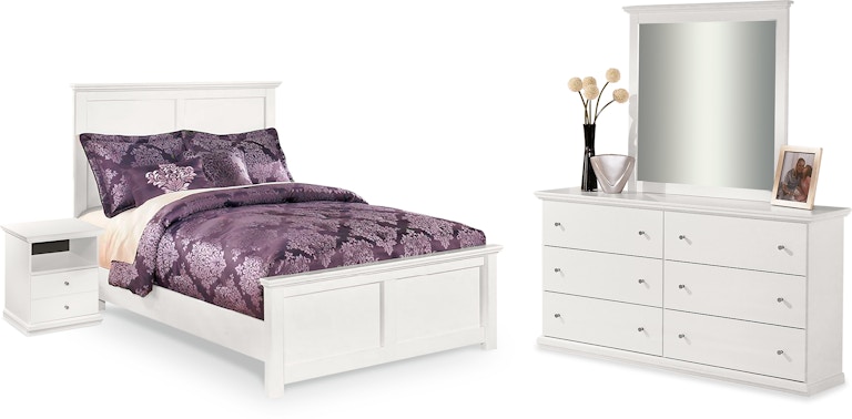 Signature Design by Ashley Bostwick Shoals Full Panel Bed, Dresser, Mirror and Nightstand B139B26