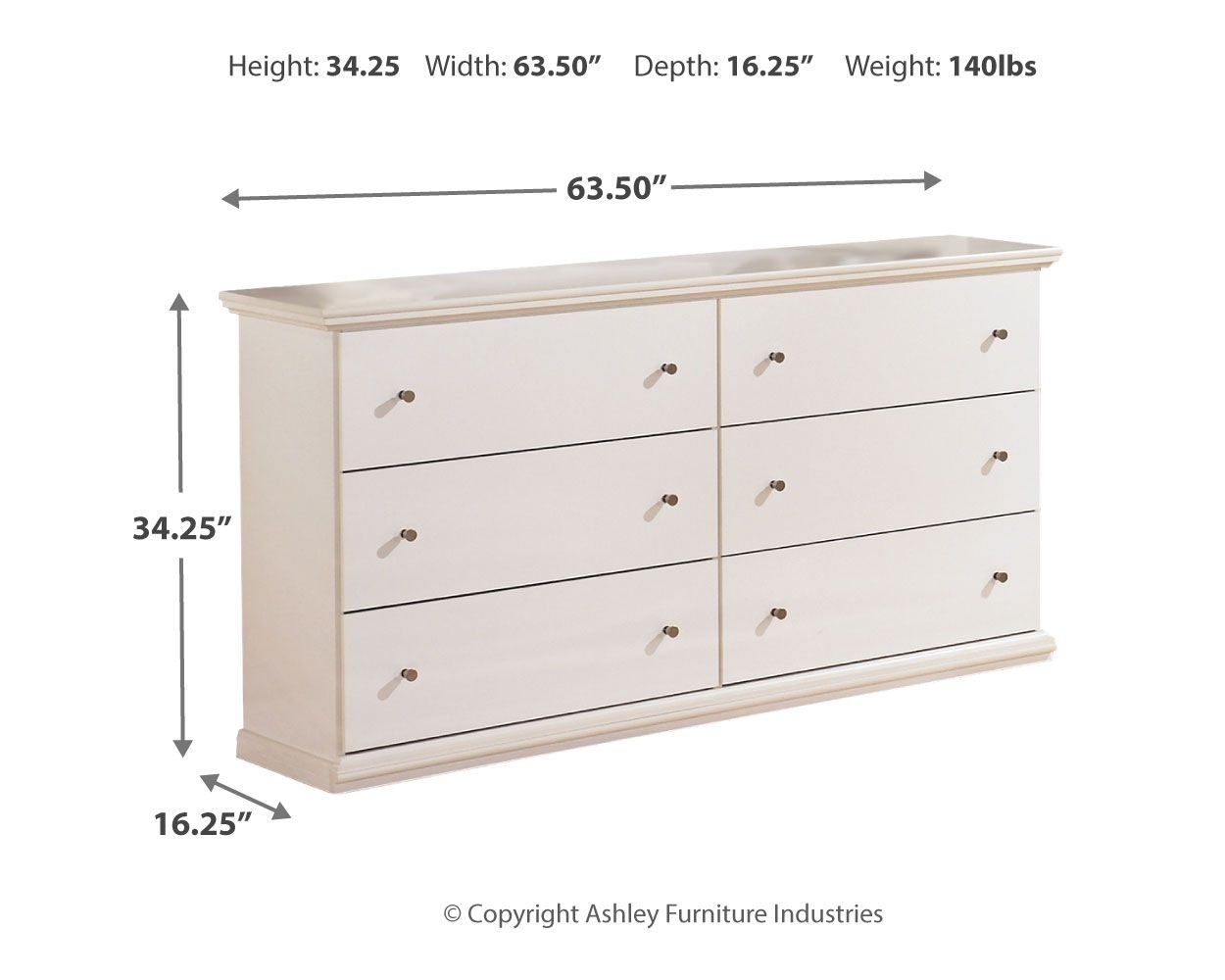 Signature Design By Ashley Bedroom Bostwick Shoals Dresser B139-31 ...