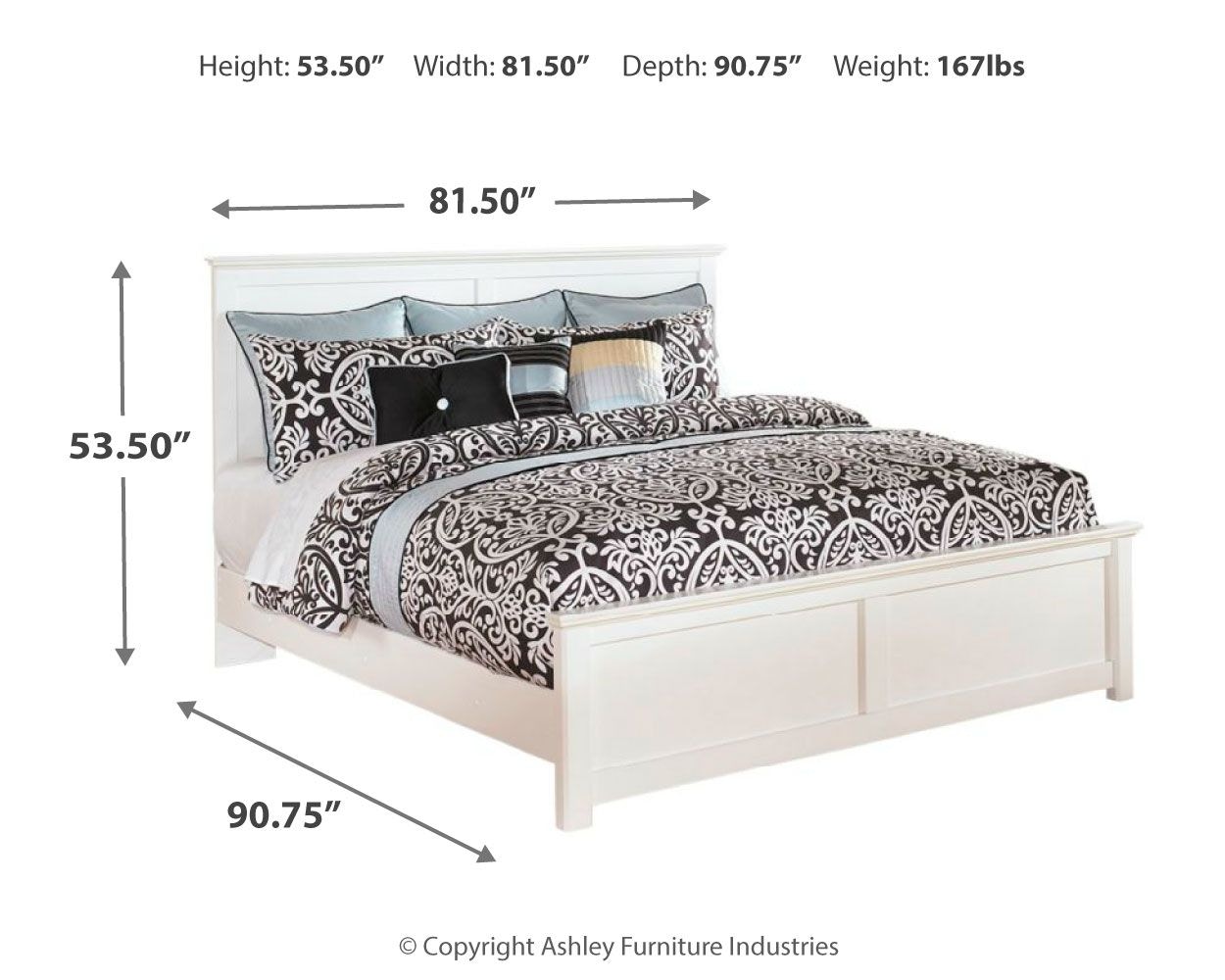 Signature Design By Ashley Bedroom Bostwick Shoals King Panel Bed And ...