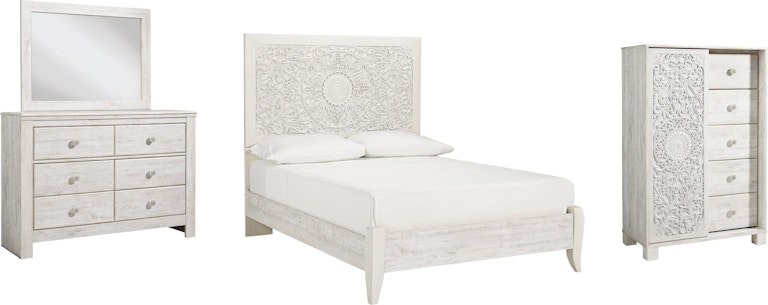 Signature Design by Ashley Paxberry Full Panel Bed, Dresser, Mirror and Chest B181B17