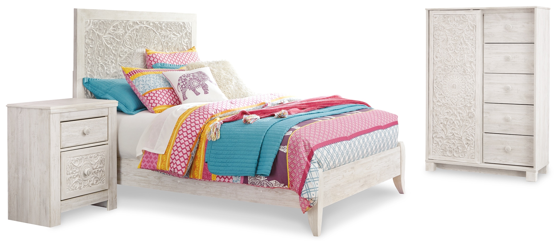 Signature Design by Ashley Baby and Kids Paxberry Full Panel Bed Chest and Nightstand B181B22