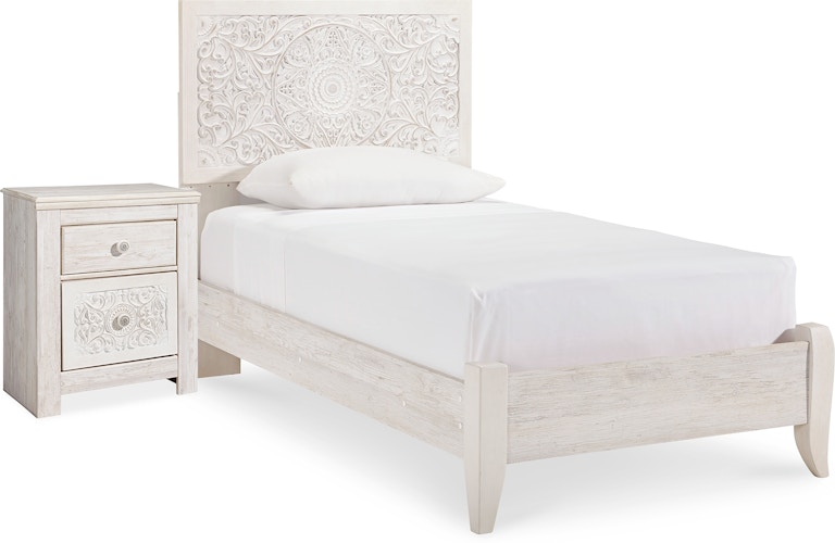 Signature Design by Ashley Paxberry Twin Panel Bed and Nightstand B181B18