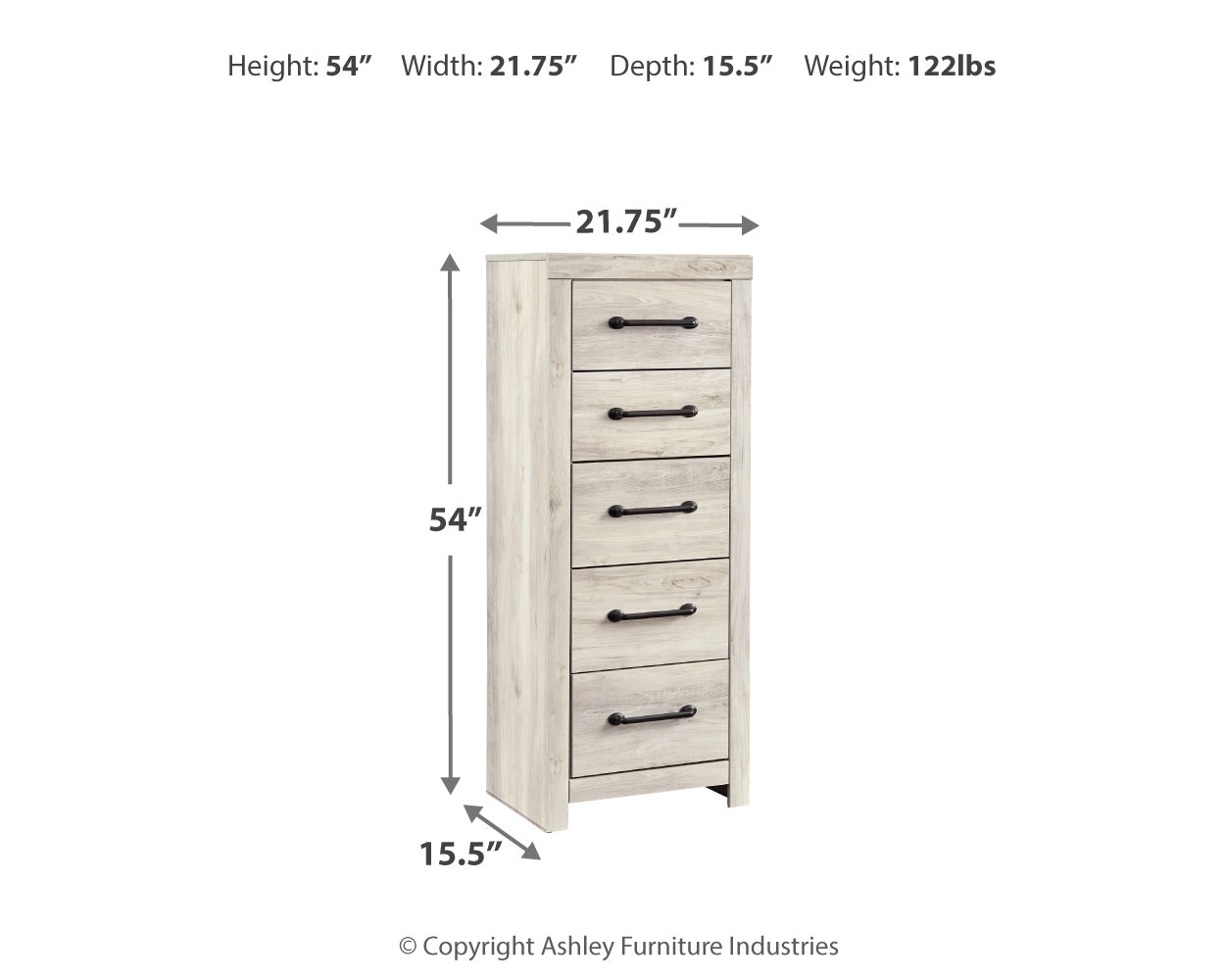 Signature Design by Ashley Bedroom Cambeck Narrow Chest of Drawers