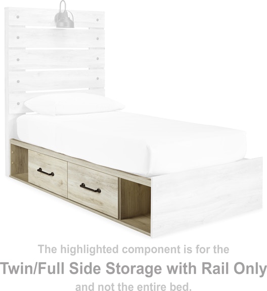 Signature Design by Ashley Cambeck Twin/Full Side Storage with Rail B192-150 at Woodstock Furniture & Mattress Outlet