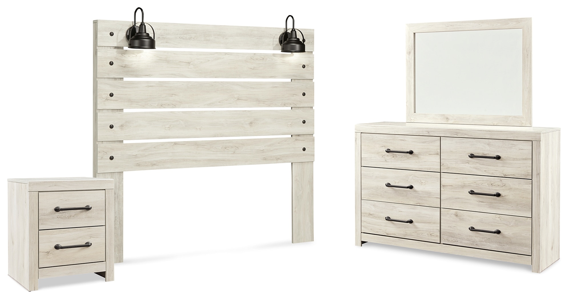 Cambeck Queen Panel Headboard Dresser Mirror and Nightstand