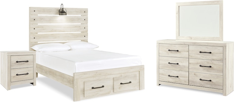 Signature Design by Ashley Cambeck Full Panel Bed, Dresser, Mirror and Nightstand B192B77