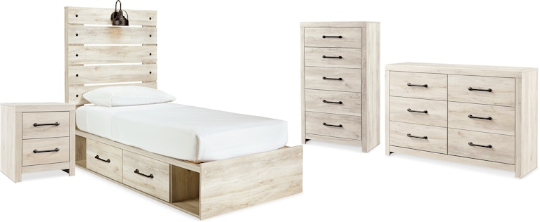 Signature Design by Ashley Cambeck Twin Panel Bed, Dresser, Chest and Nightstand B192B84