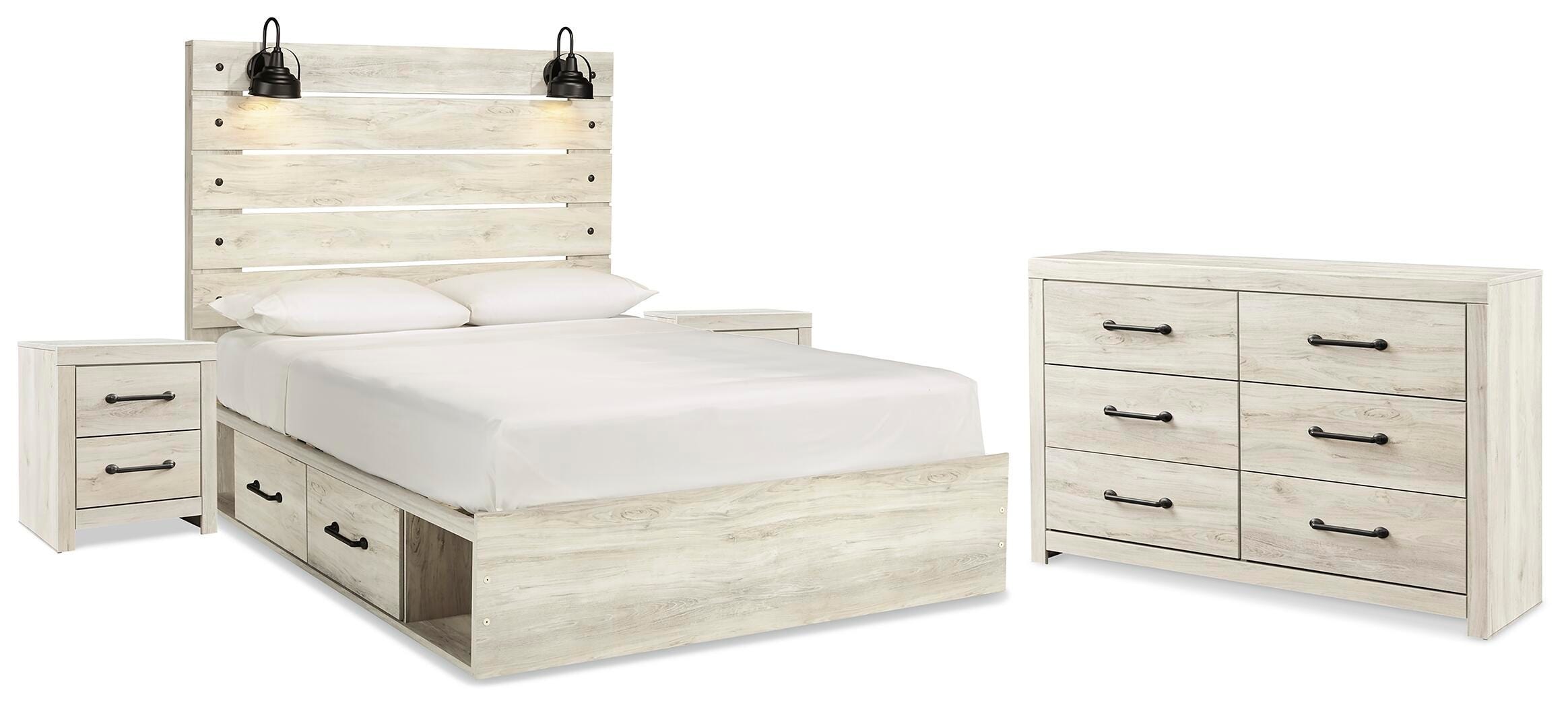 Signature Design by Ashley Cambeck Queen Panel Bed with Storage, Dresser and 2 Nightstands B192B99