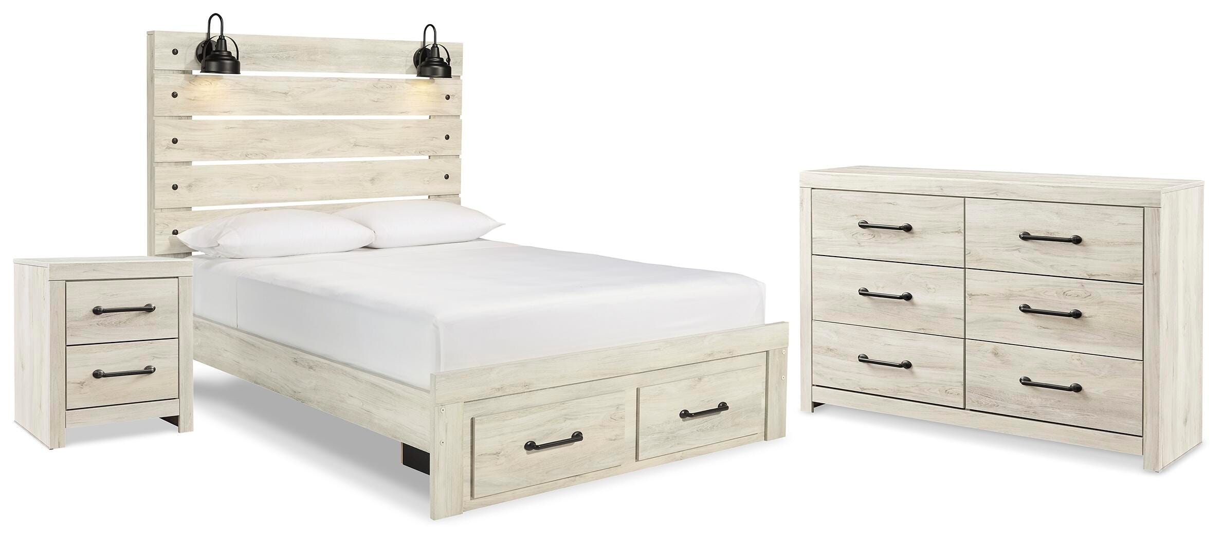  Cambeck Queen Panel Storage Bed, Dresser and Nightstand 