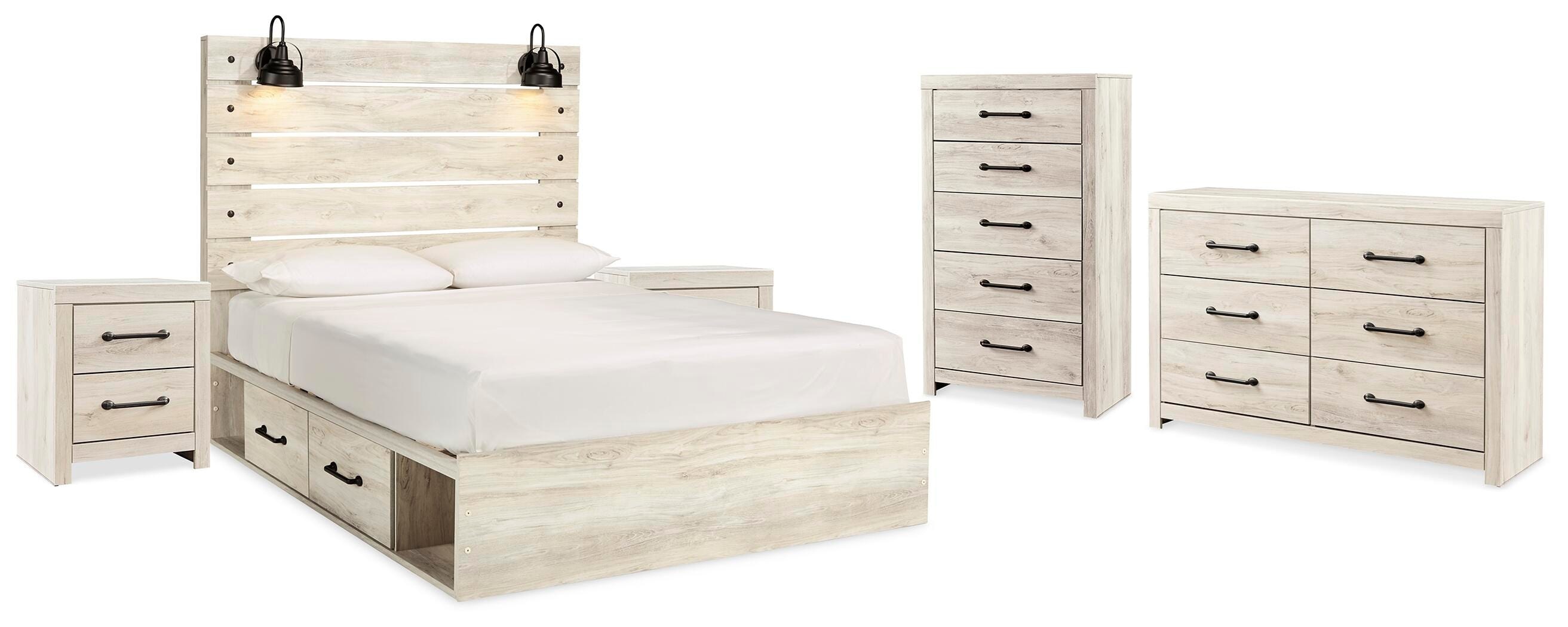  Cambeck King Storage Bed, Dresser, Chest and 2 Nightstands 