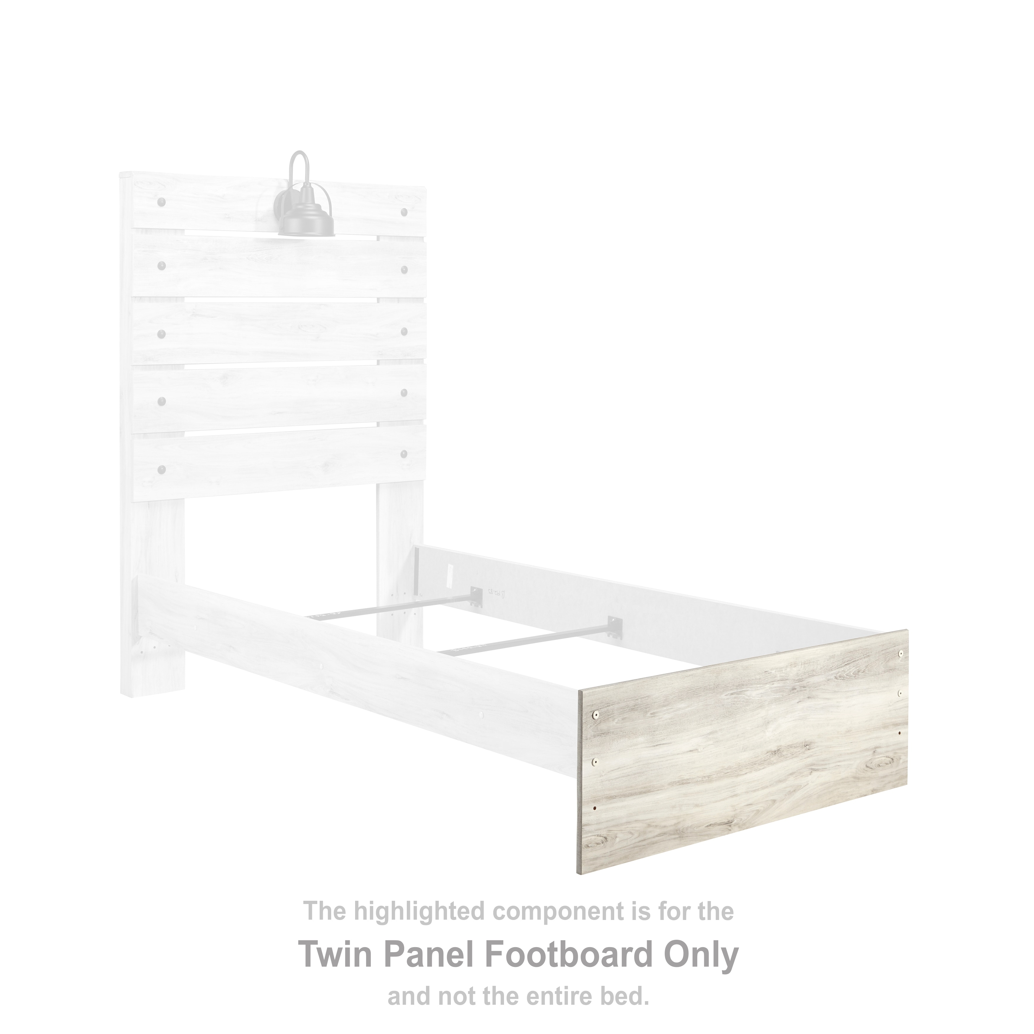 Cambeck White Twin Panel Bed with 2 Side Storage Drawers