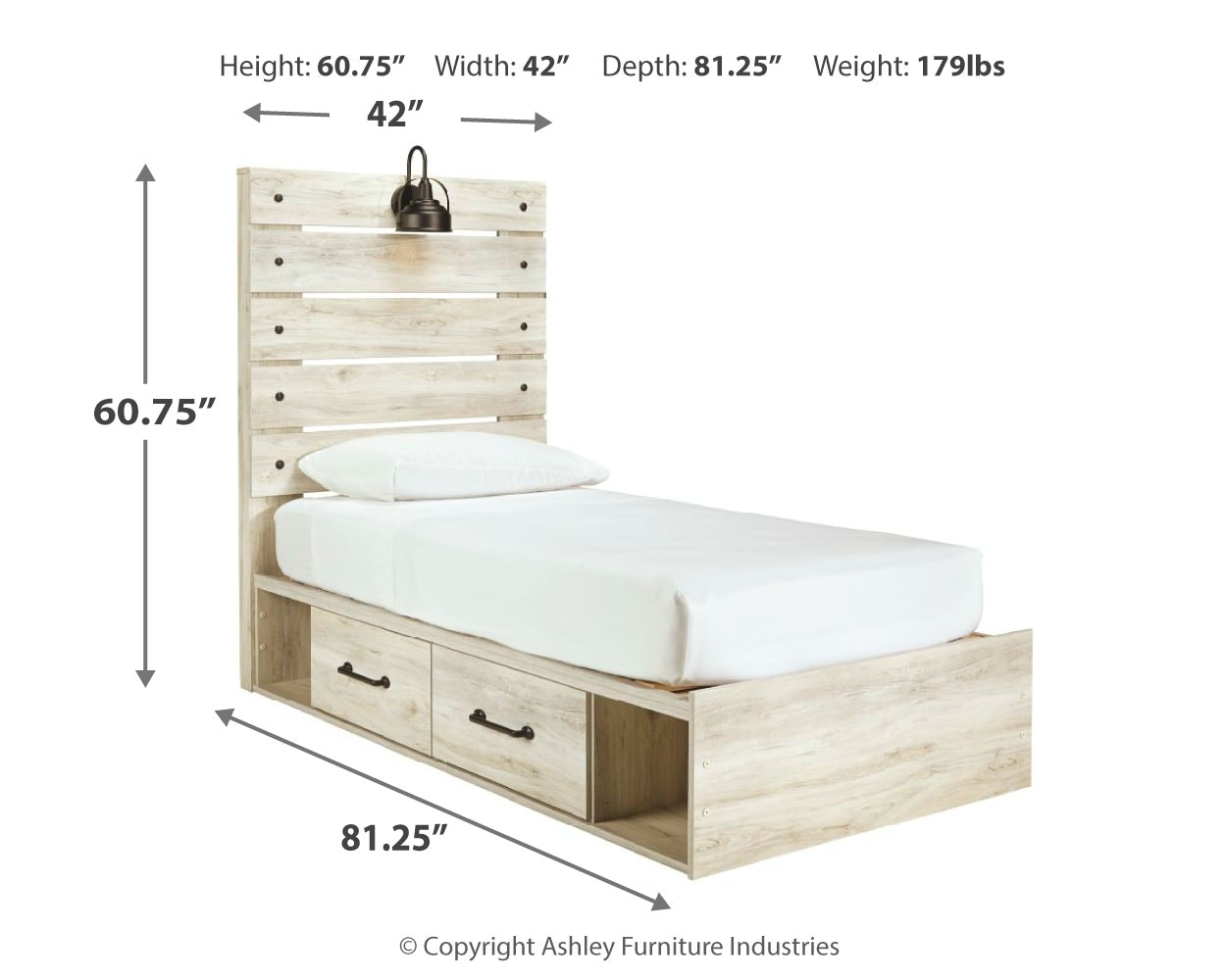 Twin bed online with storage