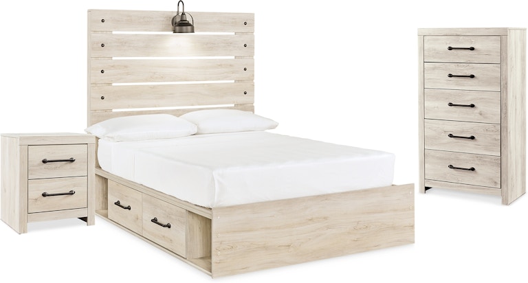Signature Design by Ashley Cambeck Full Panel Bed with Storage, Chest and Nightstand B192B95