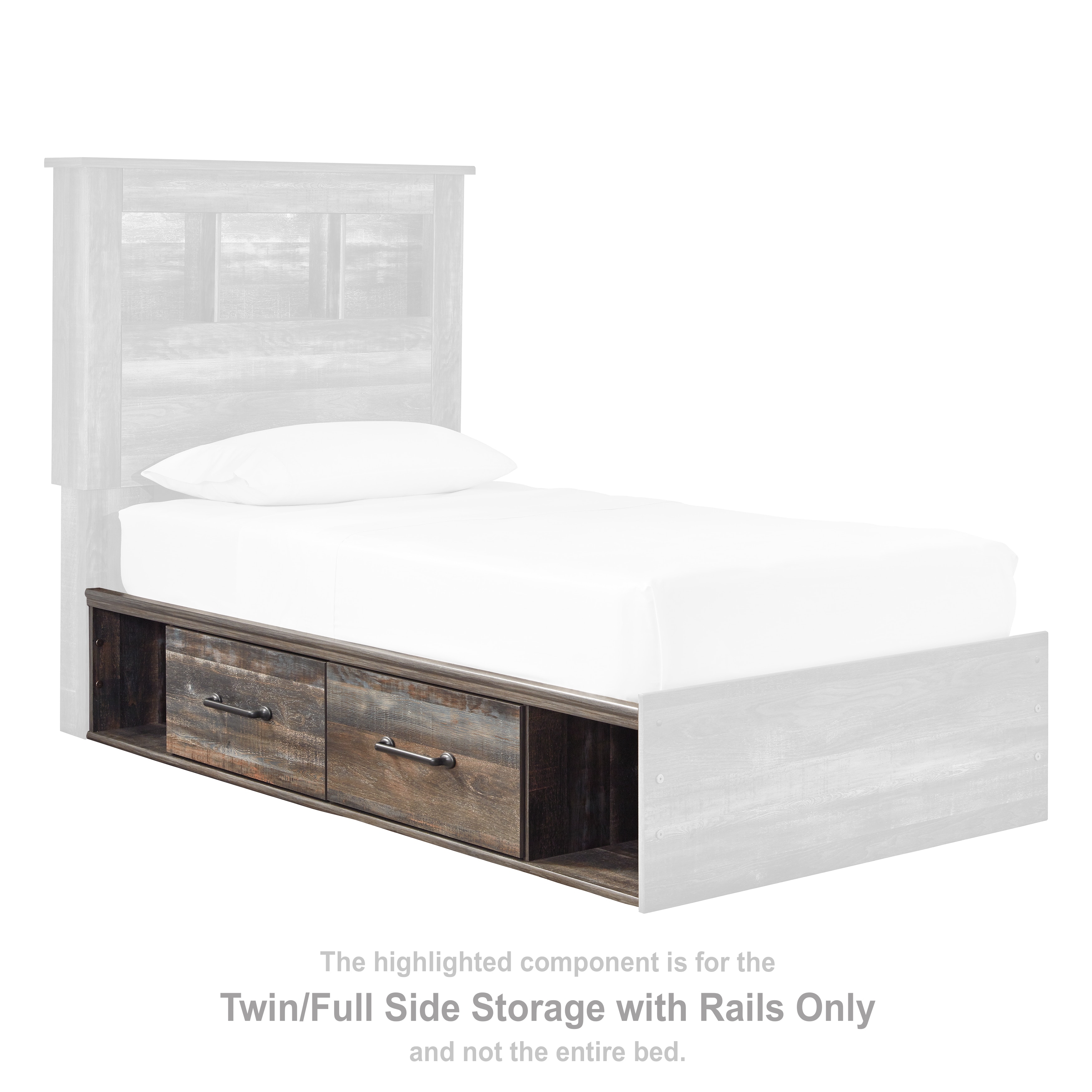 Signature Design by Ashley Baby and Kids Drystan Full Panel Bed with 2 Storage Drawers B211B9