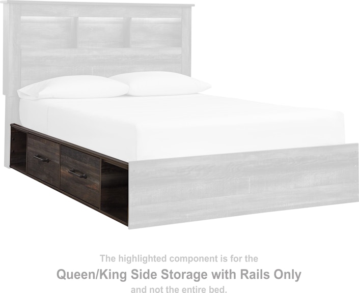 Signature Design by Ashley Drystan Queen/King Side Storage with Rails B211-160 at Woodstock Furniture & Mattress Outlet