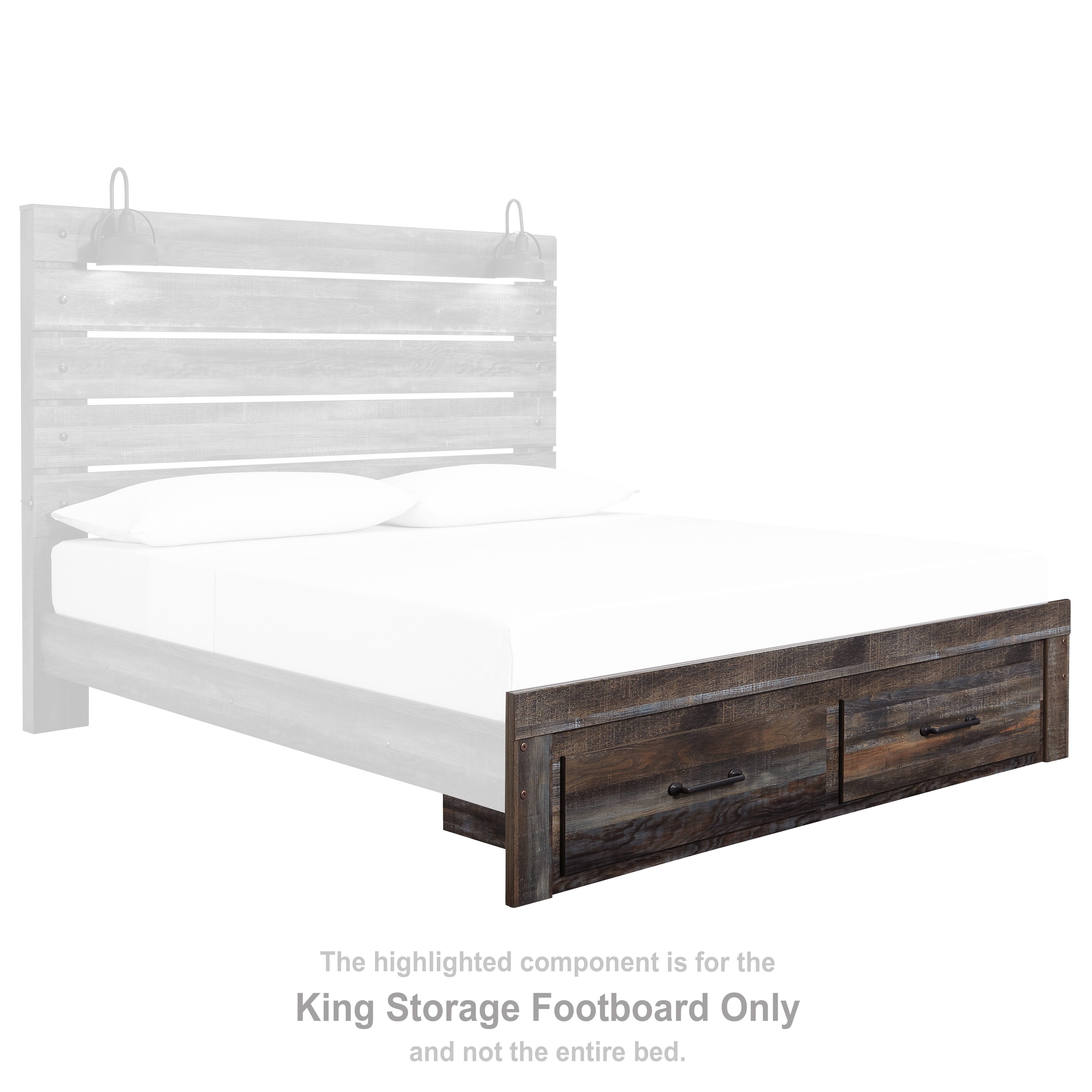 Drystan king deals bookcase bed