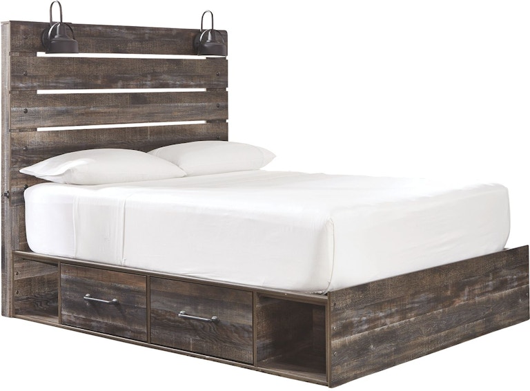 Signature Design by Ashley Drystan Queen Panel Bed with 1 Side Storage (2 Drawers) B211B10 ASK211QSSB