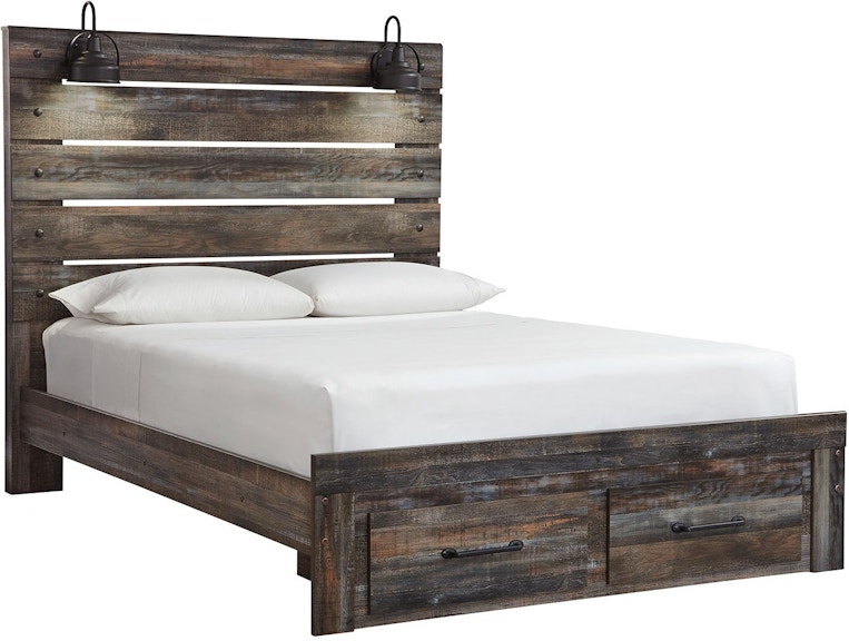 Signature Design by Ashley Drystan Queen Panel Bed with Storage Footboard B211B29 ASK211QFSB