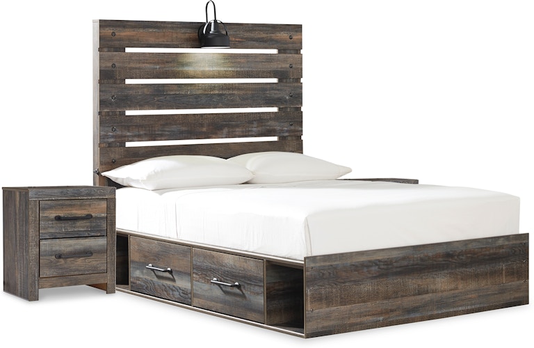 Signature Design by Ashley Drystan Full Panel Bed and 2 Nightstands B211B78