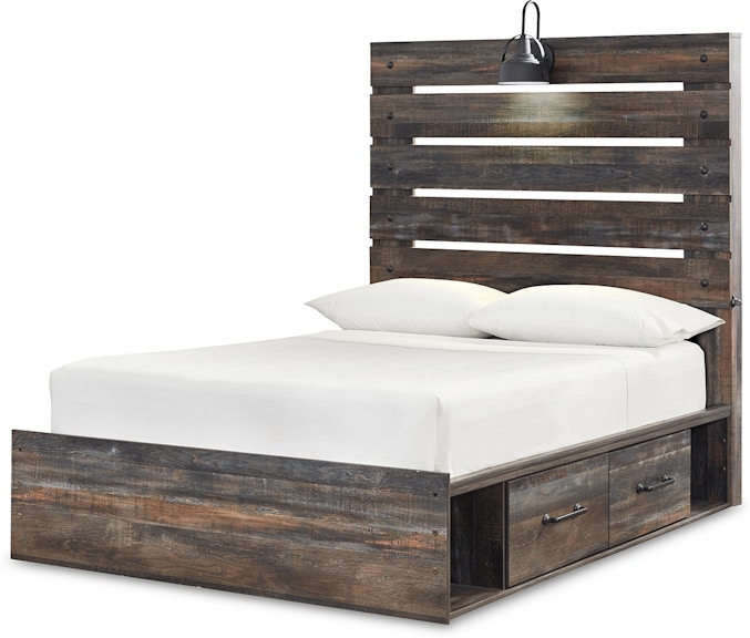 Signature Design by Ashley Drystan Full Panel Bed with 1 Sided Storage (2 Drawers) B211B9 ASK211FSSB